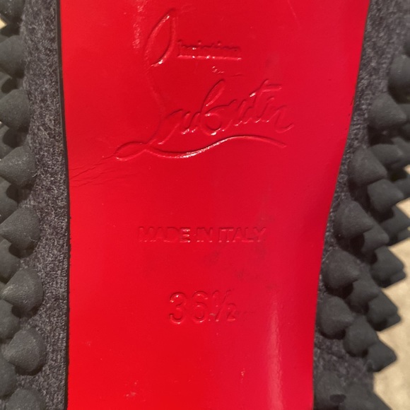 Christian Louboutin Lady Peep Flannel Heels size 36 1/2 - Picture 4 of 7
